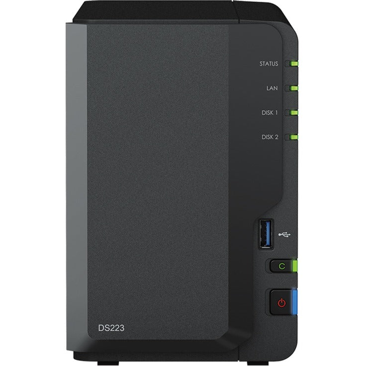 Synology diskstation ds223 nas (sort, 1x 1 GB LAN, 3x USB 3.2 gen 1)