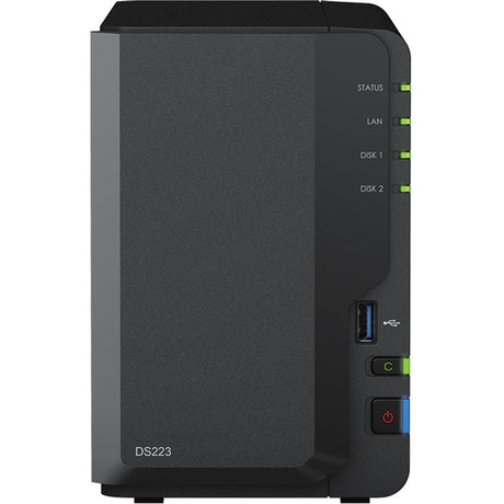 Synology diskstation ds223 nas (sort, 1x 1 GB LAN, 3x USB 3.2 gen 1)