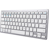Stol på trådløst Bluetooth-tastatur (grå, amerikansk layout (QWERTY), saksekontakter, 85 %, Bluetooth 4.0)