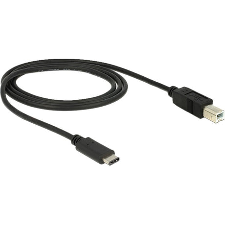Delock USB-C 2.0 > USB-B-kabel (sort, 1 meter)