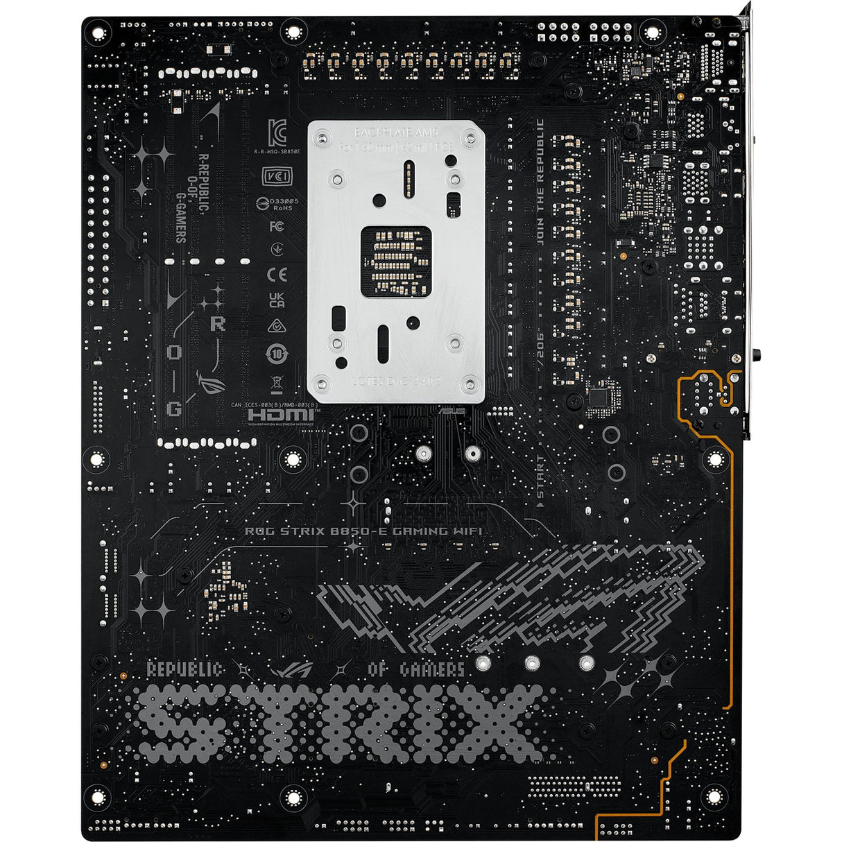Asus ROG Strix B850-E Gaming WiFi Socket AM5 bundkort (sort, RAID, 5 GB-LAN, Wi-Fi 7, BT, lyd, ATX)