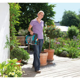 Gardena klassisk slangeholder 10 komplette slangetromler (grå turkis, 8010-20, 10 m)