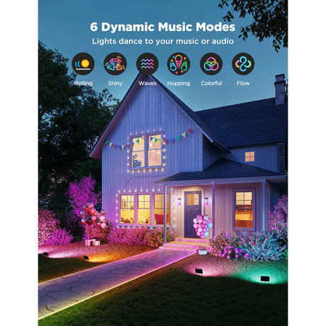 Govee slimme grondverlichting matter rgbww - 4 pack buiten
