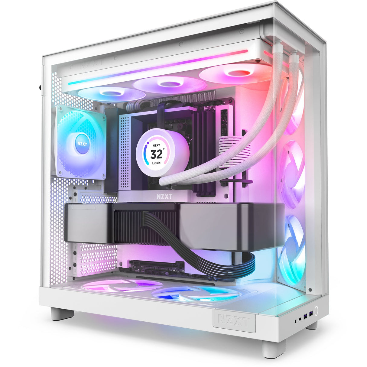 Nzxt f360 rgb core case fans (hvide, 3 styk, 360 x 120 x 26 mm)