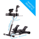 Hjulstander pro deluxe v2 thrustmaster hotas warth holder (sort, til thrustmaster hotas warthog, saitek x-55, x52, pro og x65)