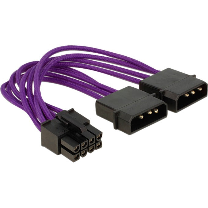Delock strømkabel 8 ben EPS > 2 x 4 ben adapter (lilla)