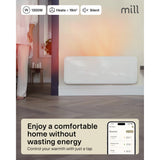 Møllestål wifi panelvarmer pa1300wifi4, 1300 watt konvektor (hvid, wifi 2,4 ghz (wifi 6), bluetooth 5.2, zigbee 3.0 + app)