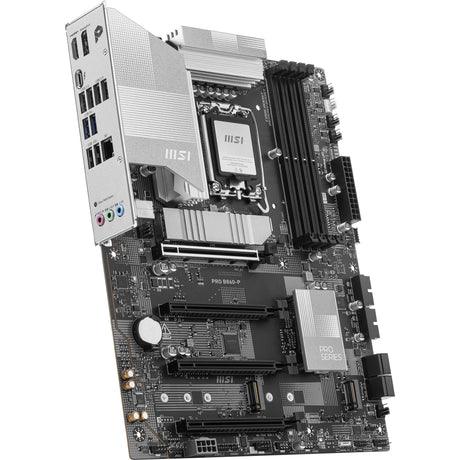MSI Pro B860-P Socket 1851 bundkort (sølv, RAID, 5GB-LAN, lyd, ATX)