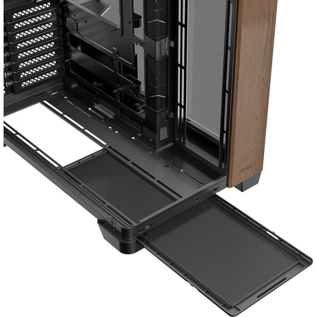 Antec c8 kurvet midi-tårnhus i træ (sort træfarve | 2x USB-A | 1x USB-C | hærdet glas)