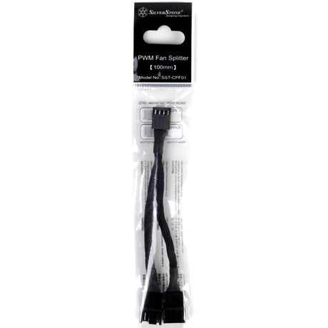 Silverstone sst-cpf01 splitterkabel (sort, 10 centimeter)