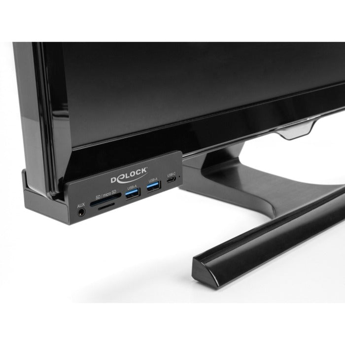 Delock ekstern 3-ports USB-hub med låseskrue (sort)