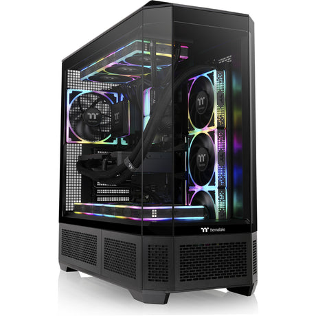 Thermaltake view 600 tg stort tårnhus (sort | 2x USB-A | 1x USB-C | hærdet glas)