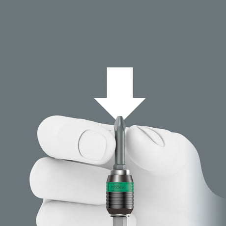 Wera bit håndholder 813 r med rapidaptor bit holder skruetrækker (sort grøn, 90 mm)