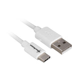 Sharkoon USB-A 2.0 - USB-C-kabel (hvidt, 0,5 meter)