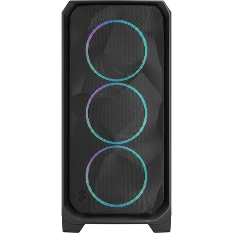 Fractal design meshify 3 xl rgb stort tårnhus (sort | 2x usb-a | 1x usb-c | rgb | hærdet glas)