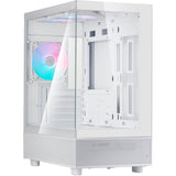 Silverstone lucid 04 mini tårnhus (hvid | 2x USB-A | 1x USB-C | RGB | hærdet glas)