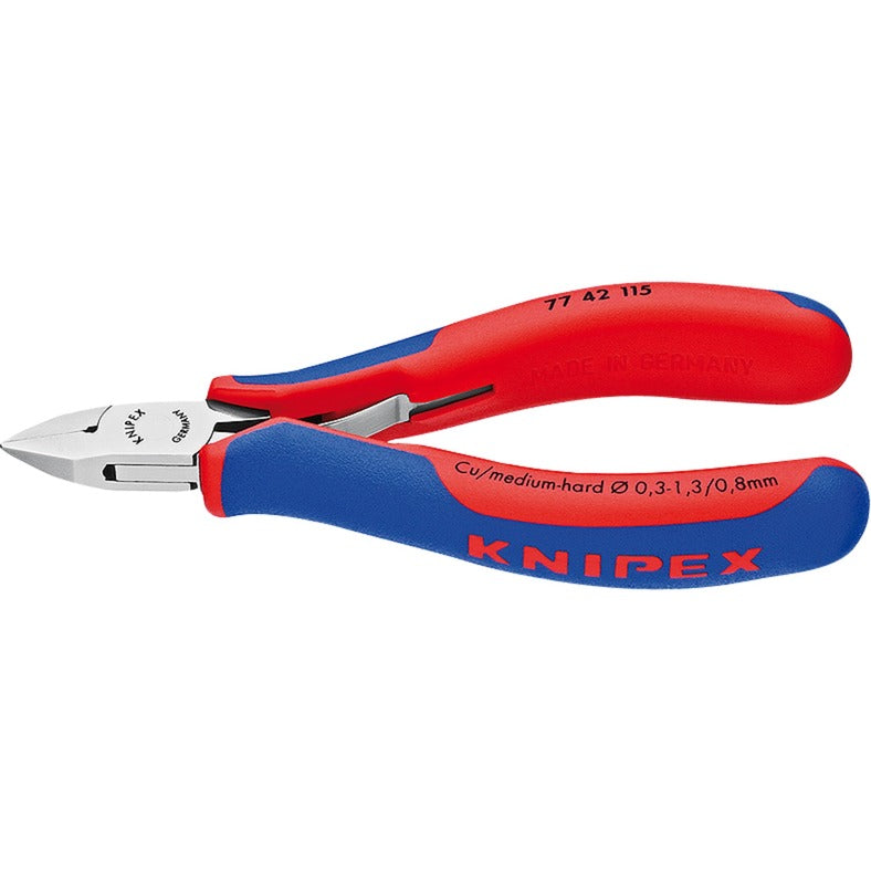 Knipex elektronik sideskærer 7742115 elektronik tang (rød blå)