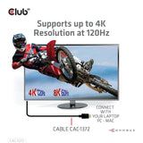 Club 3D ultra højhastigheds HDMI 2.1 certificeret kabel han-han (sort, 2 meter, 4K 120Hz, 8K 60Hz, 48Gbps)