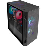 Silverstone sst-fah1mb-pro midi tårnhus (sort | 3x USB-A | RGB | hærdet glas)