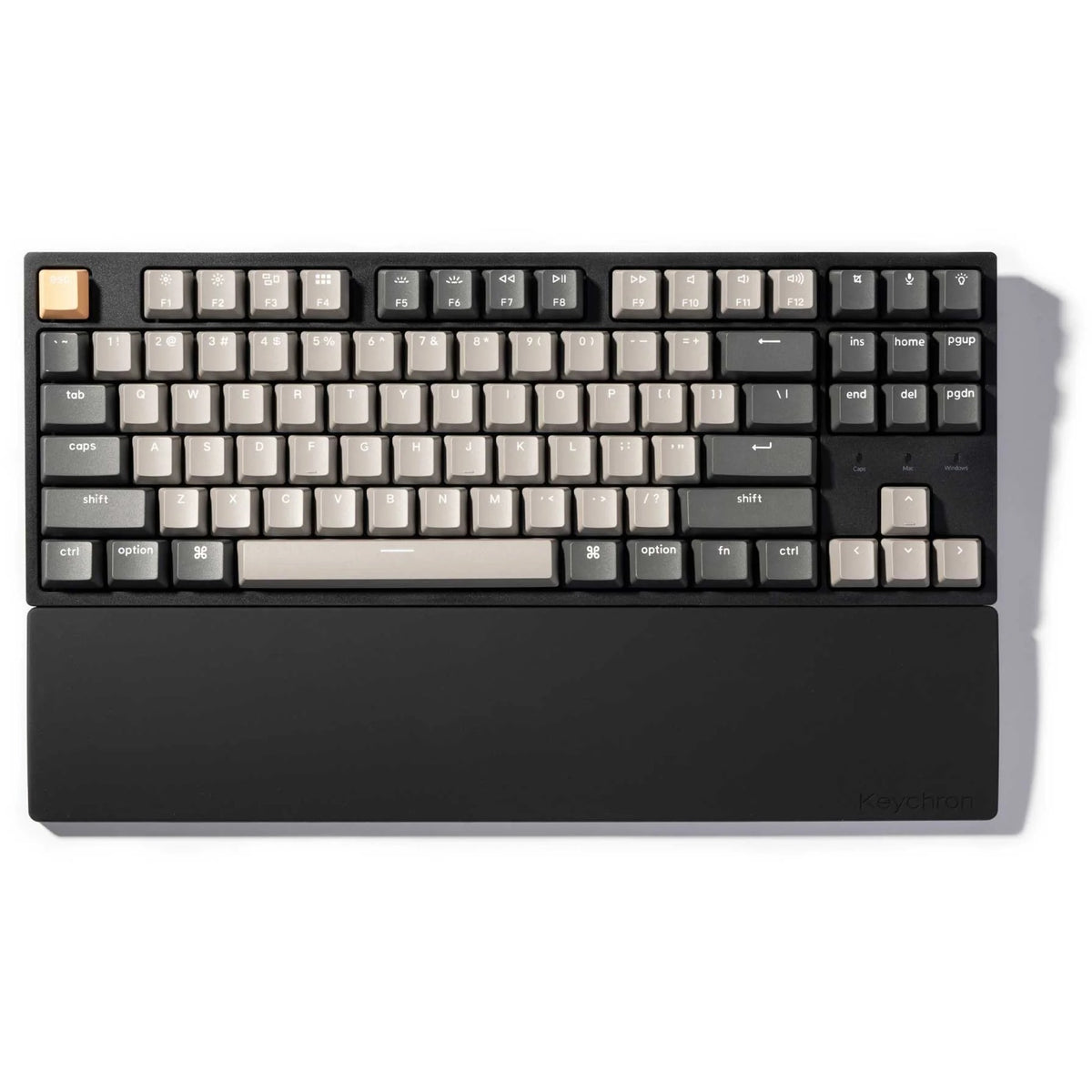 Keychron Silikone håndledsstøtte til K8 K8 Pro K8 Max C1 C1 Pro L4 håndledsstøtte (sort)
