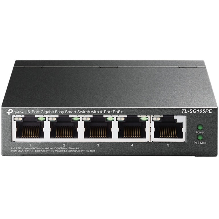 Tp-link tl-sg105pe switch (grå, poe)