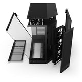 Nzxt h9 flow midi tårnhus (sort (mat) | 2x USB-A | 1x USB-C | hærdet glas)