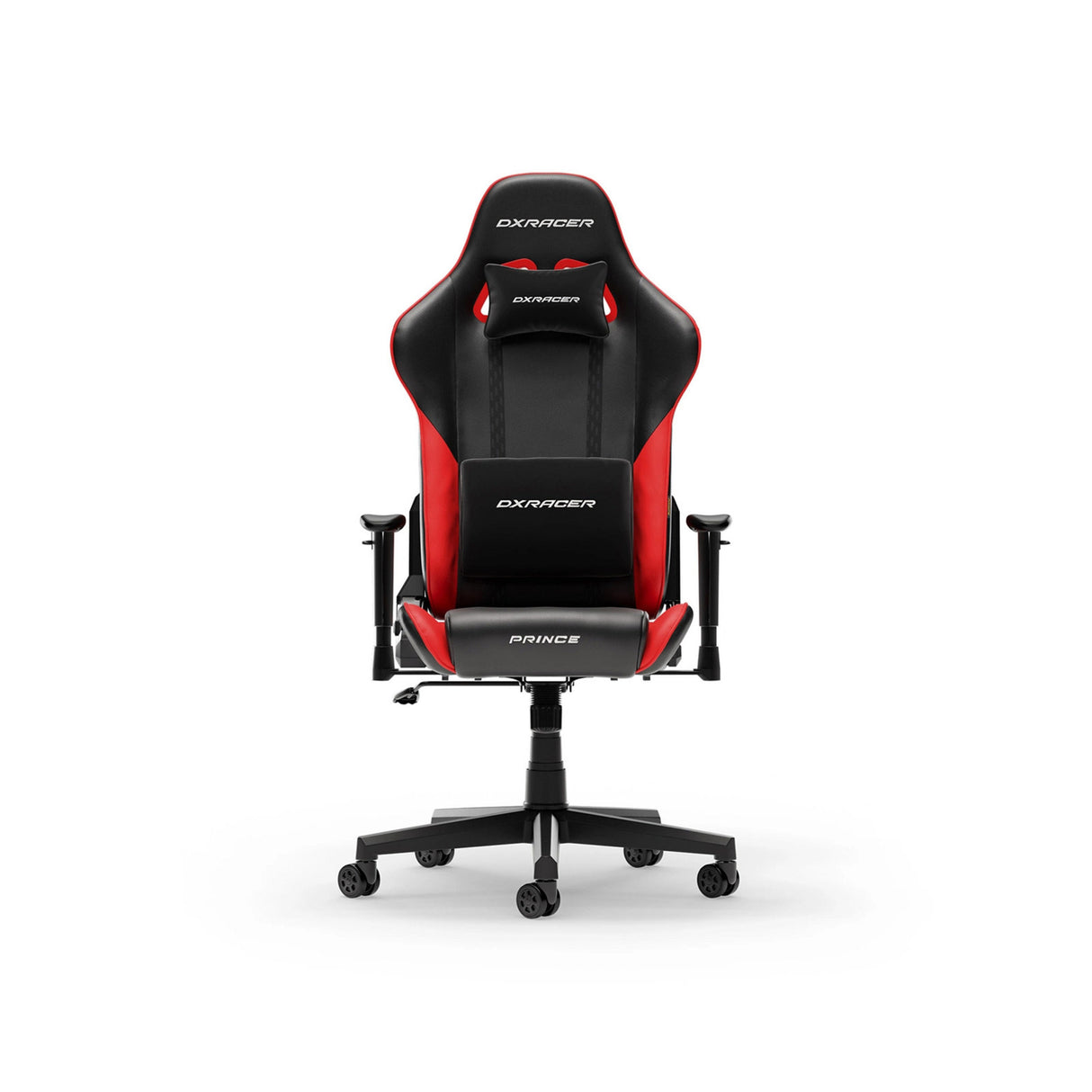 Dxracer prince l sort rød pvc læder gaming stol (sort rød)