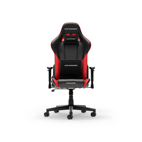 Dxracer prince l sort rød pvc læder gaming stol (sort rød)
