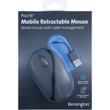 Kensington pro fit udtrækkelig mobilmus (sort, 1000 dpi)