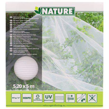 Nature anti-insectengaas insectenhor (wit transparant, 5.2 x 5 m)