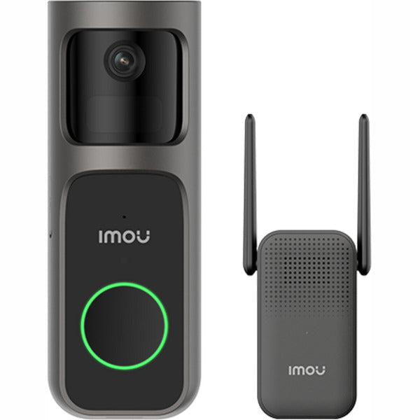 Imou doorbell 2s kit (sort, 2k, helt trådløs)