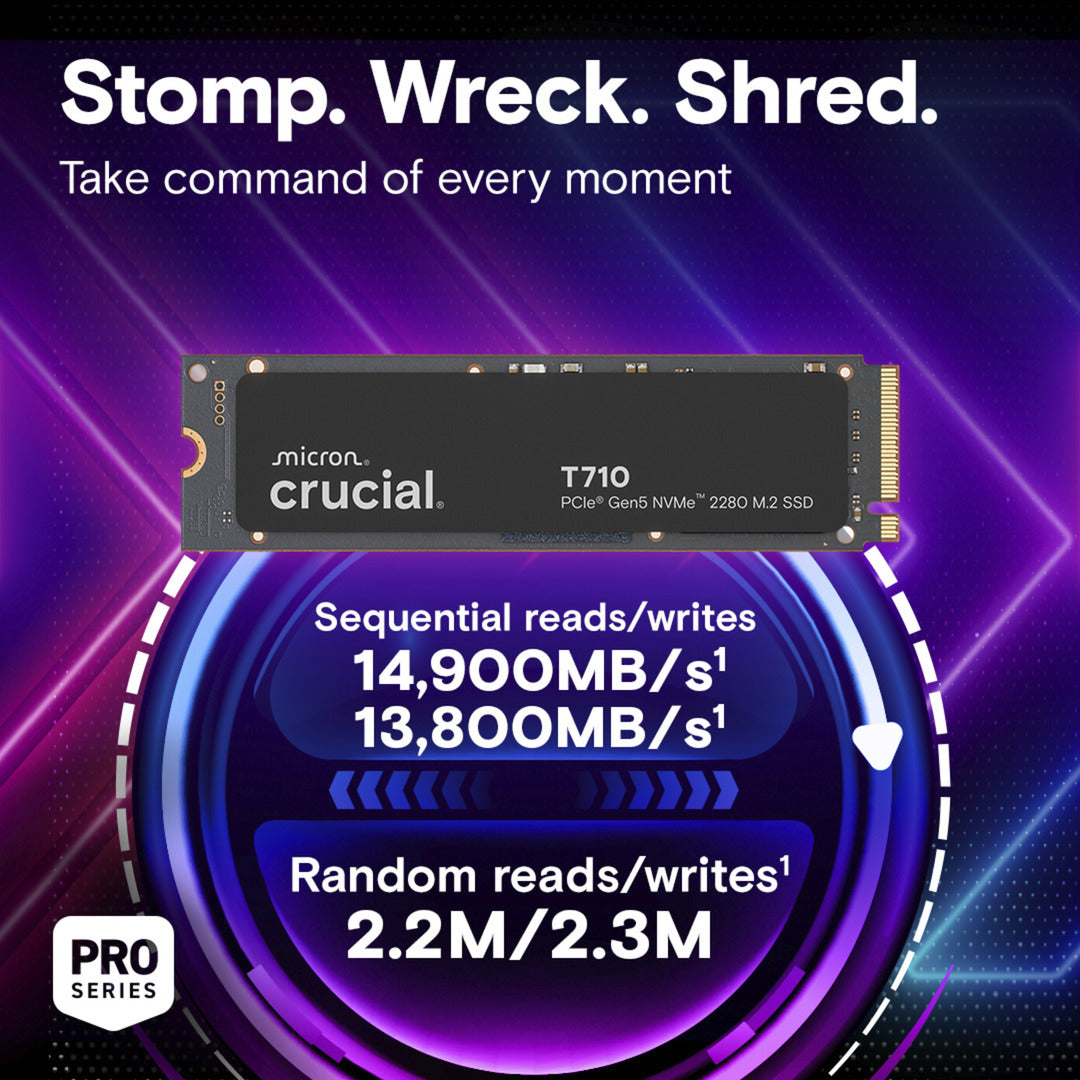 Crucial T710 1 TB SSD (PCIe 5.0 x4, NVME 2.0, M.2 2280)