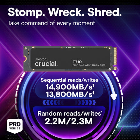 Crucial t710 1 tb ssd (pcie 5.0 x4, nvme 2.0, m.2 2280)