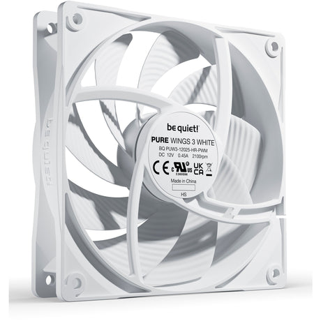 Vær stille! pure wings 3 pwm højhastighedskabinet ventilator (hvid, 120 x 120 x 25 mm)