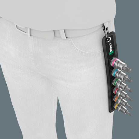 Wera belt c 3 zyklop topnøglesæt, 1 2 topnøgle (sort, 6-delt, med holdefunktion)
