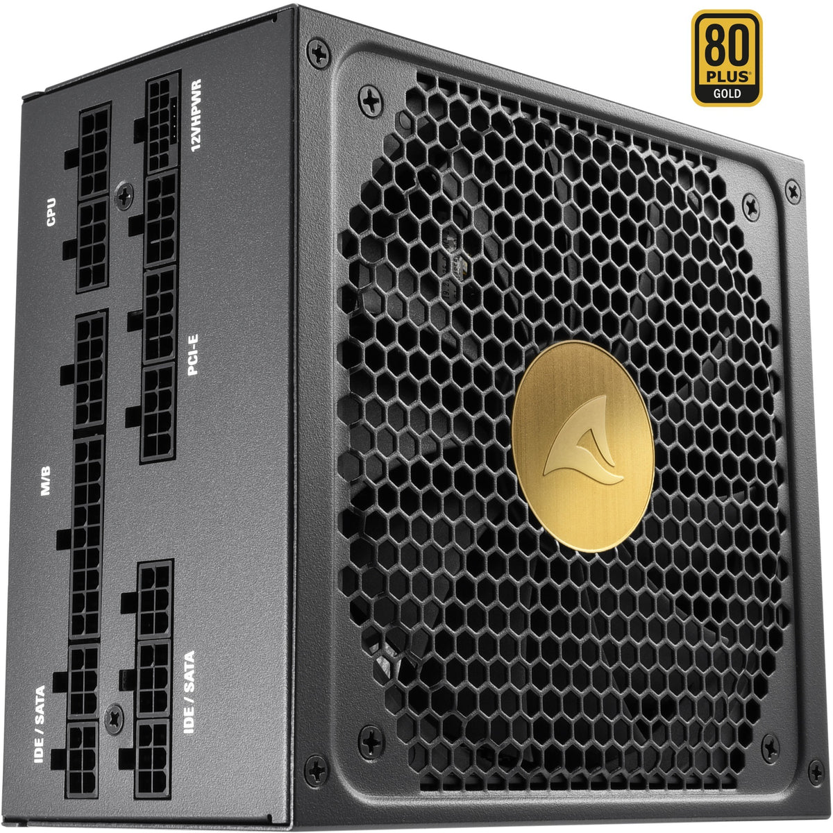 Sharkoon rebel p30 gold modulær 1000 watt strømforsyning (sort, 1x 12vhpwr, 4x pcie)
