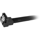 Sharkoon sata iii 90° ærmekabel (sort, 0,6 meter)