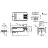 Goobay rj45 stik, cat 5e stp stik (grå, 10 stk.)