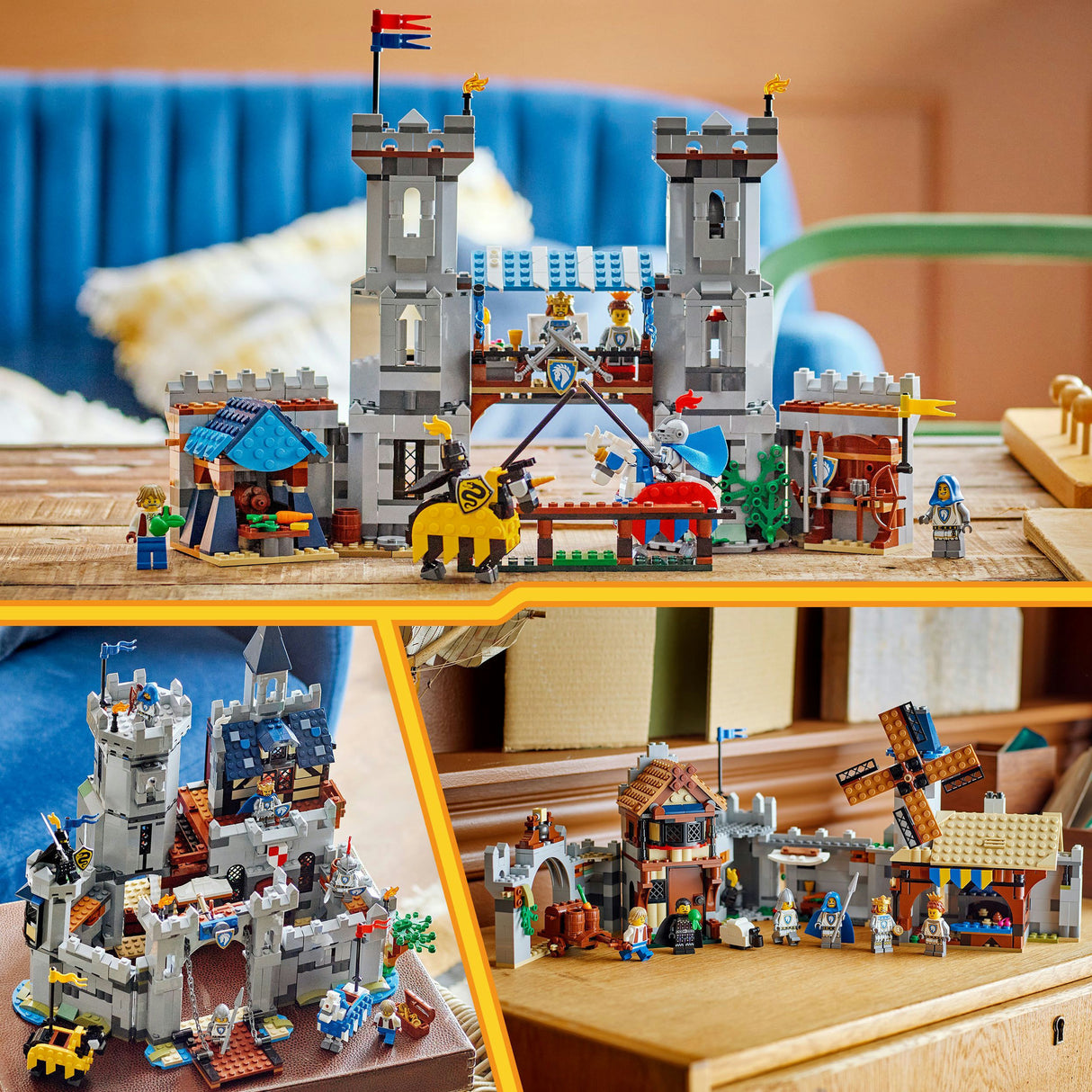 Lego® skaberen 3i1 middelalderborg med riddere til hest - 31168