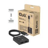 Club 3d displayport 2-in-1 bidirectionele 8k switch displayport switch (zwart)