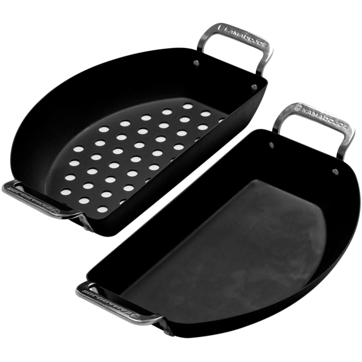 Kamado Joe Karbon Steel Half Moon Pan Set Stegepande
