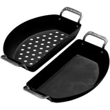 Kamado Joe Karbon Steel Half Moon Pan Set Stegepande
