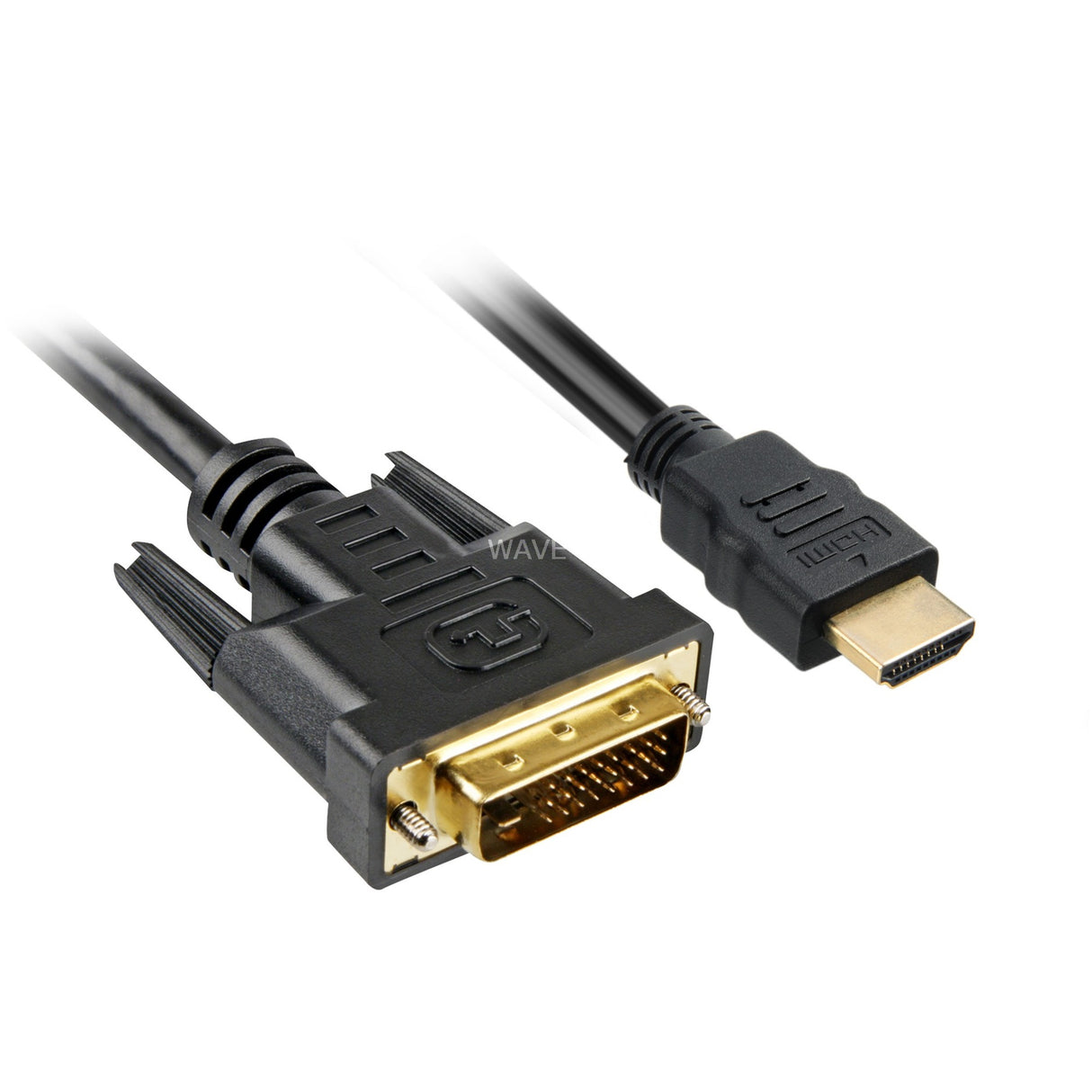 Sharkoon HDMI > DVI-D-adapter (sort, 5 meter, dual-link)