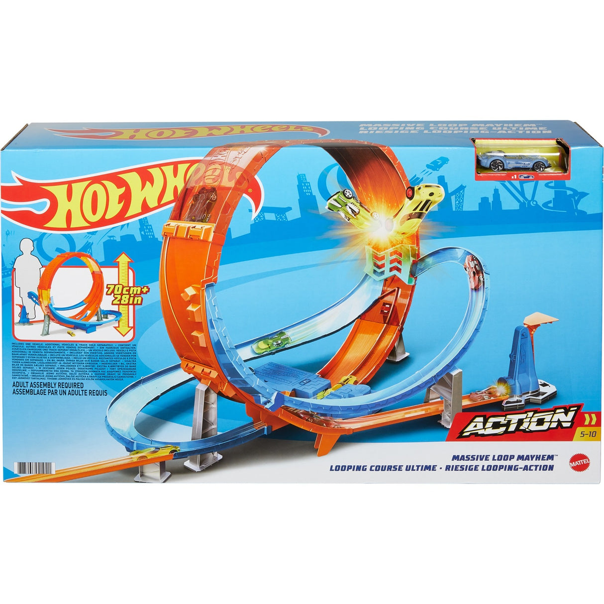 Hot wheels massiv loop kaos banesæt racerbane