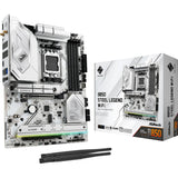 Asrock B850 Steel Legend WiFi Socket AM5 bundkort (RAID, 2,5 GB-LAN, WiFi 7, BT, lyd, ATX)