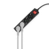 Act connectivity act strømskinne med lysende kontakt, 4 stikkontakter, 2 m, sort ac2440