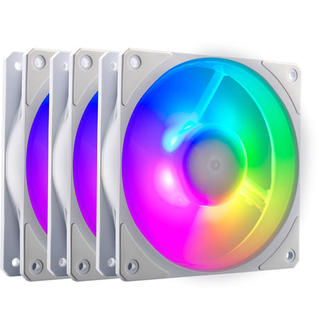 Cooler master mobius 120p argb 120x120x25 kabinetventilatorer (hvide, 3 stykker, 120 x 120 x 25 mm, pwm)