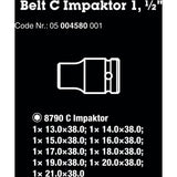 Wera bælte c impactor 1 topnøglesæt, 1 2 topnøgle (sort, 9-delt, til slagnøgler)