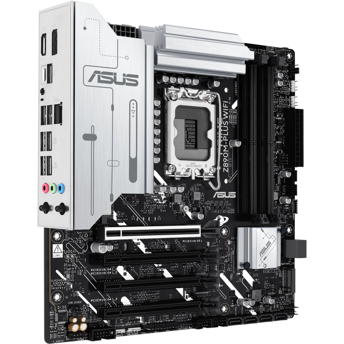 Asus Prime Z890M-Plus WiFi Socket 1851 bundkort (RAID, 2,5 GB-LAN, WiFi 7, BT, lyd, µATX)