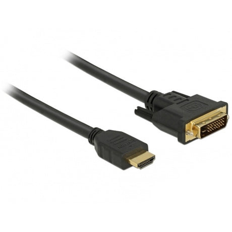 Delock HDMI > DVI (24+1) tovejs kabeladapter (sort, 2 meter)